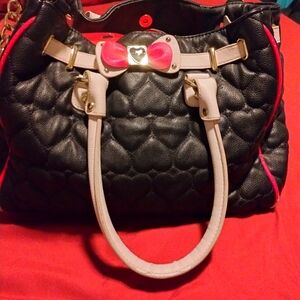 Stylish Black and Pink Handbag